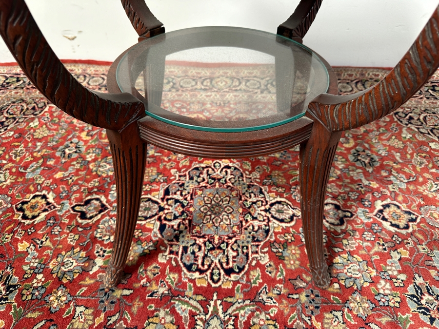 Just Added - Vintage Wooden Two Tier Side Table 20 x 20 x 25 [Photo 5]