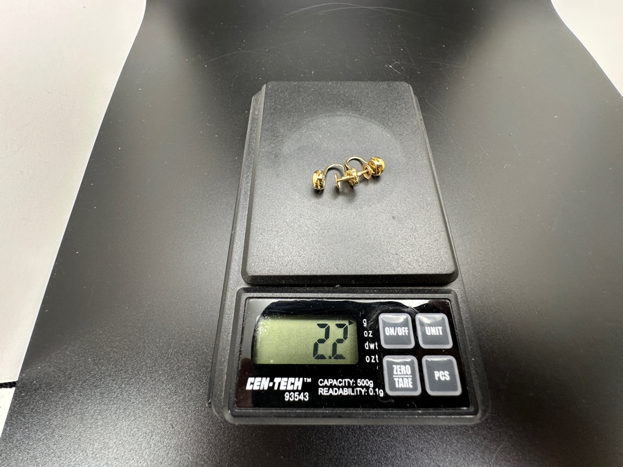 14K Gold Diamond Non-Pierced Earrings Estimated 0.5cttw H-I Color SI2-I1 Clarity 2.2g Retails $1,600 [Photo 9]