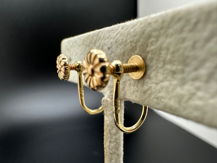 14K Gold Moissanite Non-pierced Earrings 6.2mm Moissanites 2.4g Retails $1,000 [Photo 8]