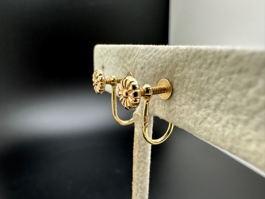 14K Gold Moissanite Non-pierced Earrings 6.2mm Moissanites 2.4g Retails $1,000 [Photo 7]