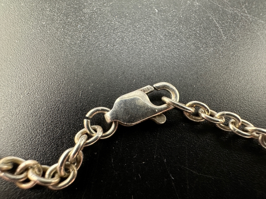 Sterling Silver Swedish Modernist Pendant With Sterling 16' Chain Necklace EFVA Attling 16g [Photo 4]