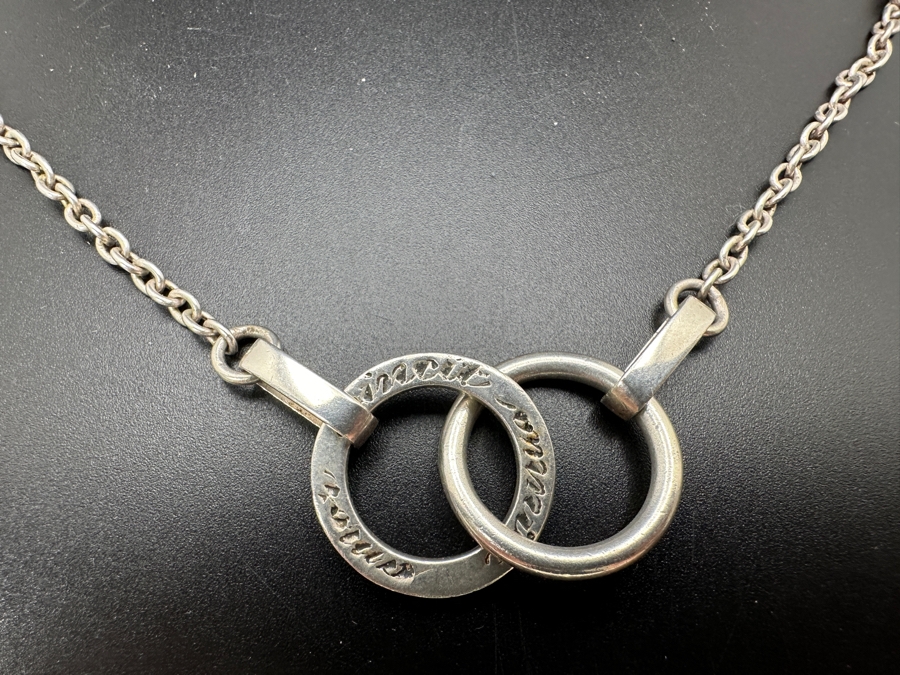 Sterling Silver Swedish Modernist Pendant With Sterling 16' Chain Necklace EFVA Attling 16g [Photo 3]