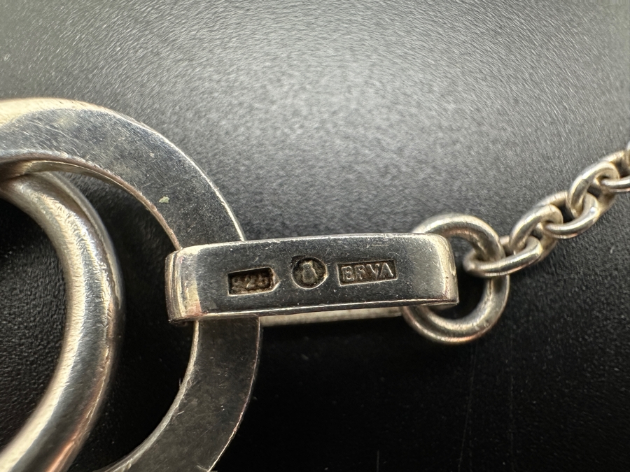 Sterling Silver Swedish Modernist Pendant With Sterling 16' Chain Necklace EFVA Attling 16g [Photo 6]