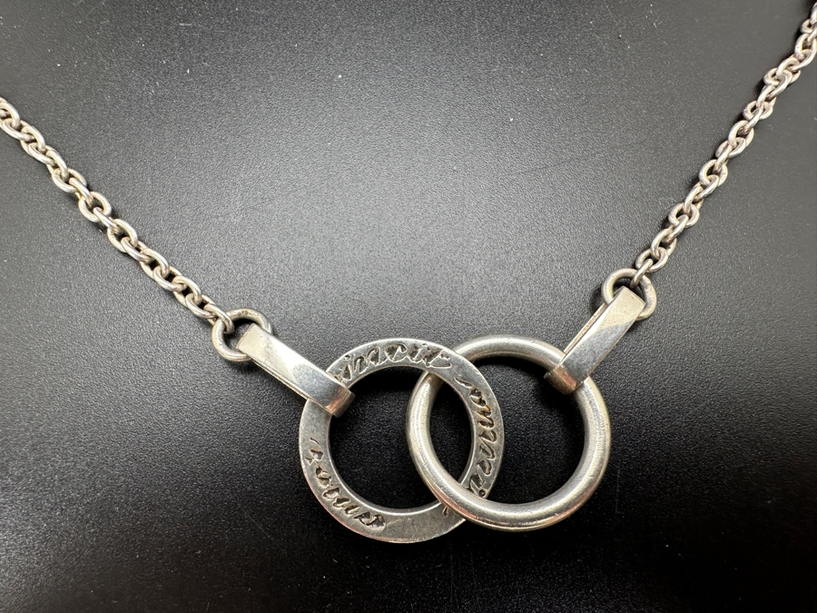 Sterling Silver Swedish Modernist Pendant With Sterling 16' Chain Necklace EFVA Attling 16g [Photo 2]