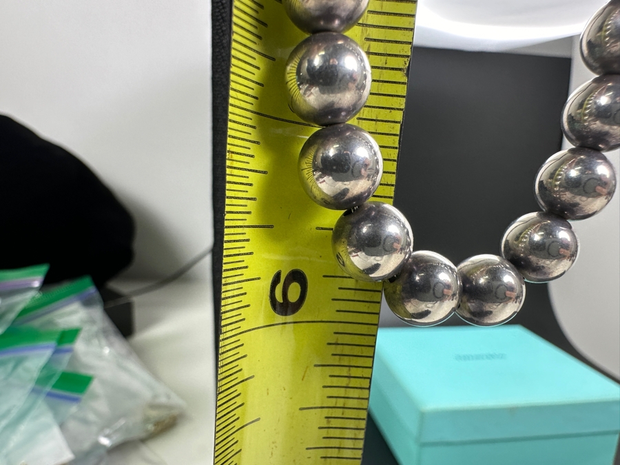 Tiffany & Co. Sterling Silver HardWear Bead Ball 18' Necklace 45.9g [Photo 6]