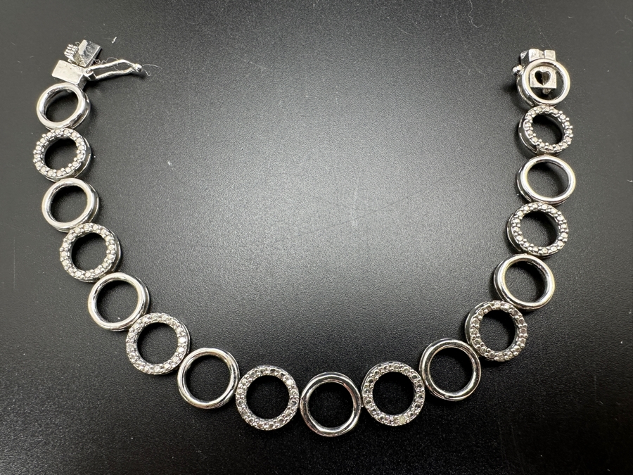 Sterling Silver 8' Bracelet 11.8g [Photo 2]