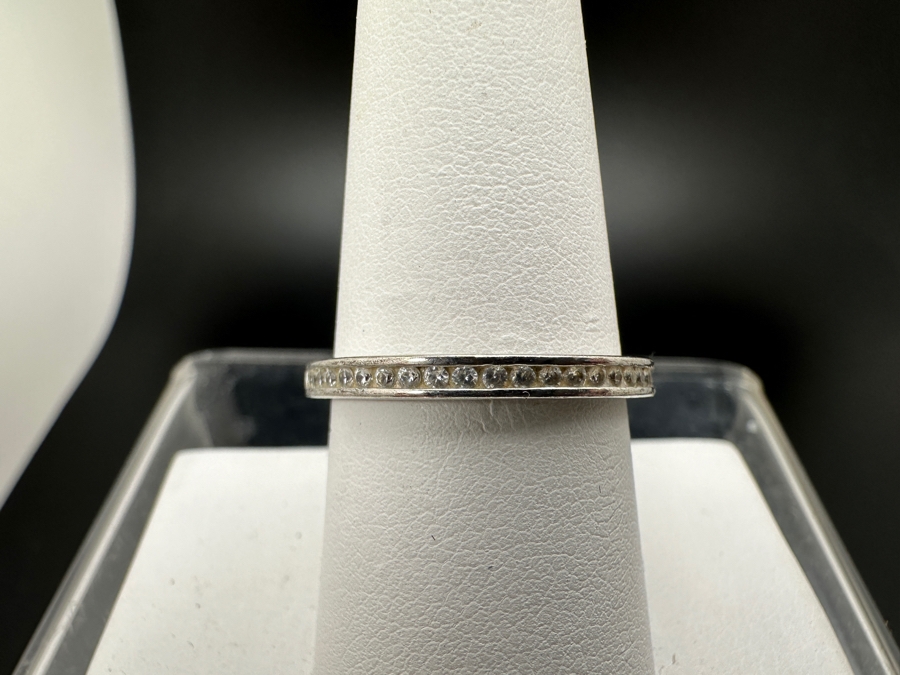 Sterling Silver CZ Ring Size 8.5 1.5g [Photo 2]