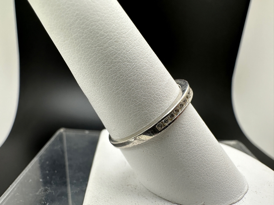 Sterling Silver CZ Ring Size 8.5 1.5g [Photo 3]