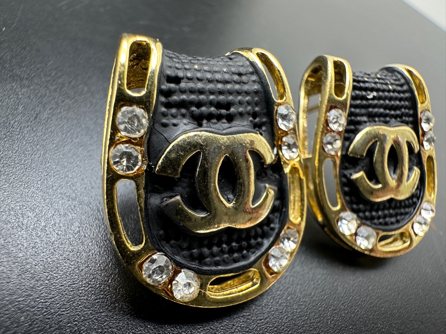 Pair Of Chanel Stud Earrings Made In France [Photo 2]