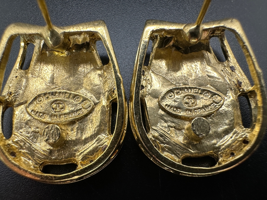 Pair Of Chanel Stud Earrings Made In France [Photo 4]