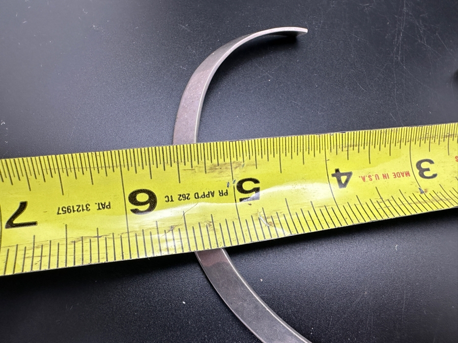 Sterling Silver Modernist Necklace Size ZINA 5.5W 37.9g [Photo 6]