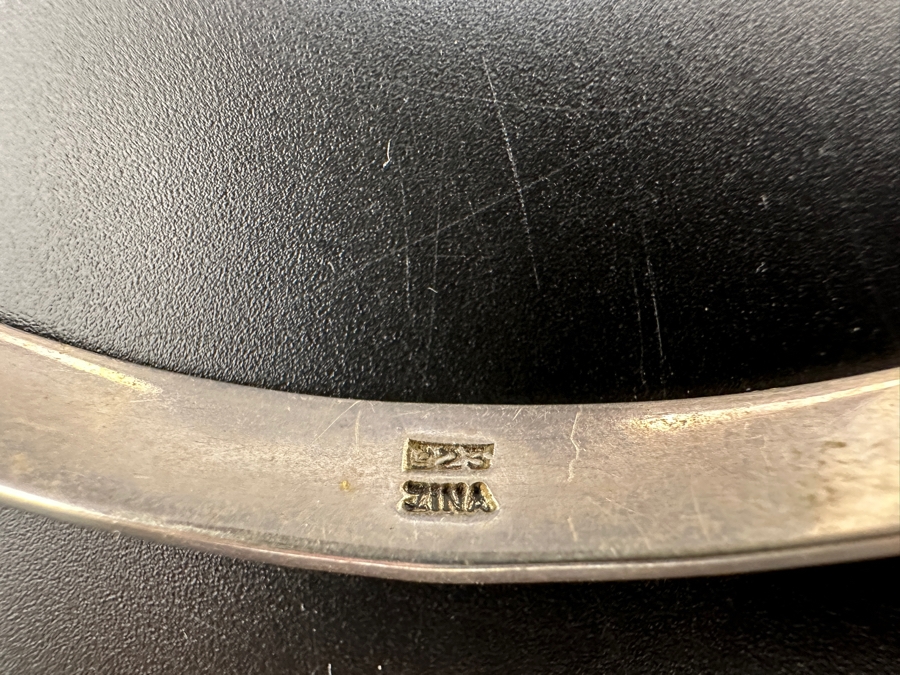 Sterling Silver Modernist Necklace Size ZINA 5.5W 37.9g [Photo 4]