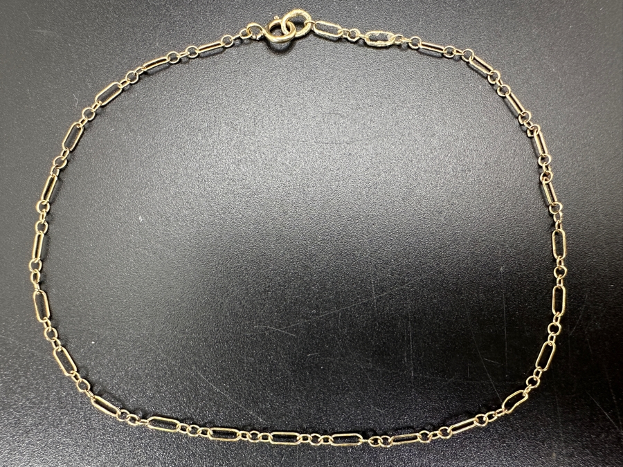 14K Gold 9' Bracelet 0.8g [Photo 6]