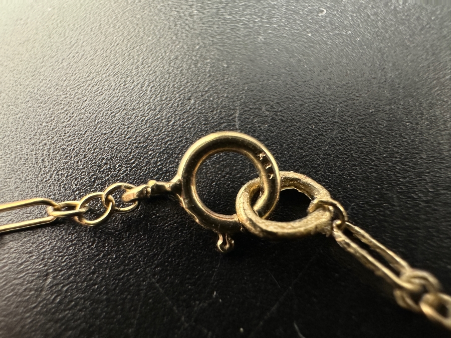 14K Gold 9' Bracelet 0.8g [Photo 4]