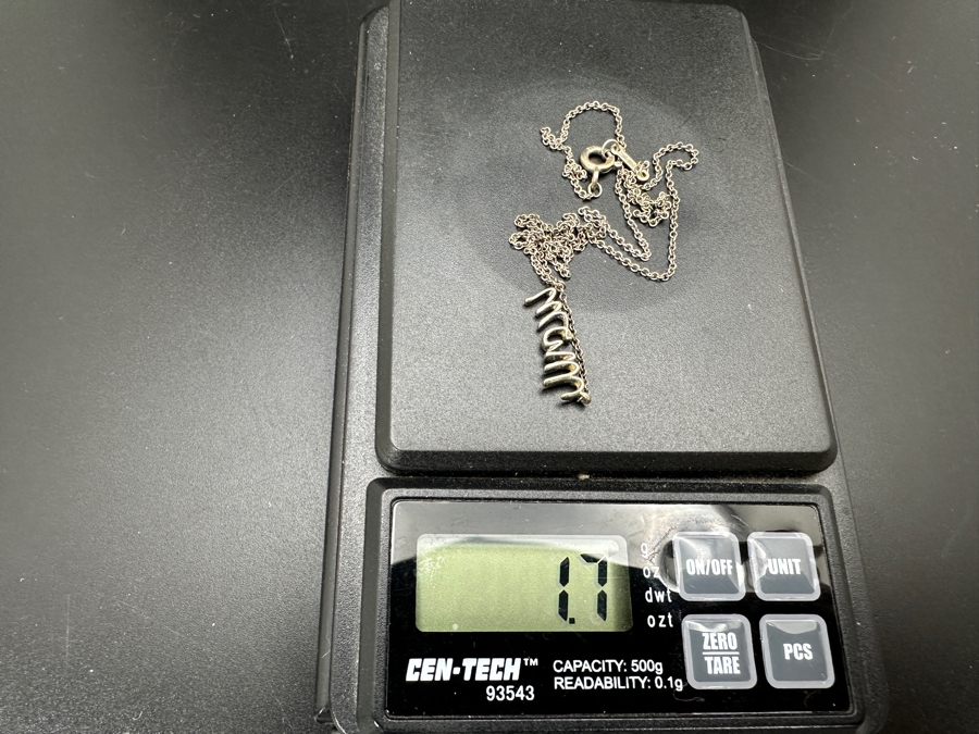 Tiffany & Co. Sterling Silver 16' Necklace With Mom Pendant 1.7g [Photo 7]