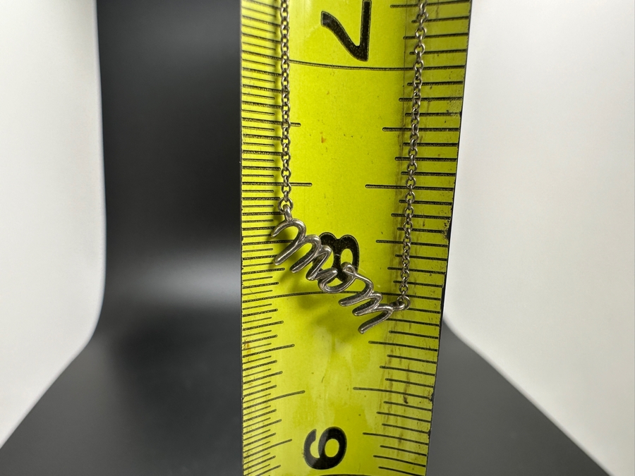 Tiffany & Co. Sterling Silver 16' Necklace With Mom Pendant 1.7g [Photo 6]