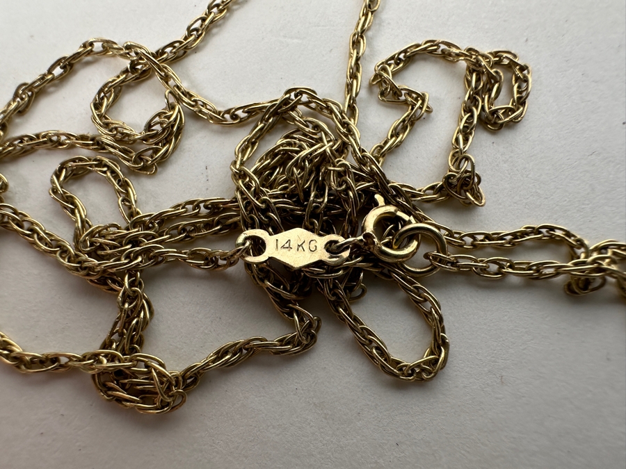 14K Gold 26' Chain Necklace 3.7g [Photo 2]