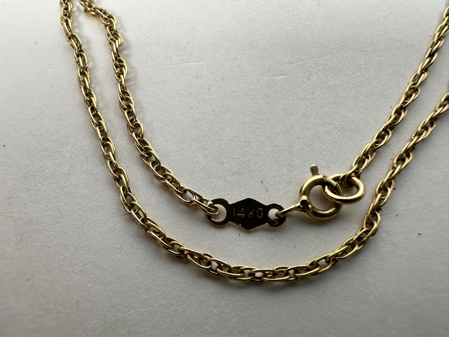 14K Gold 26' Chain Necklace 3.7g [Photo 4]