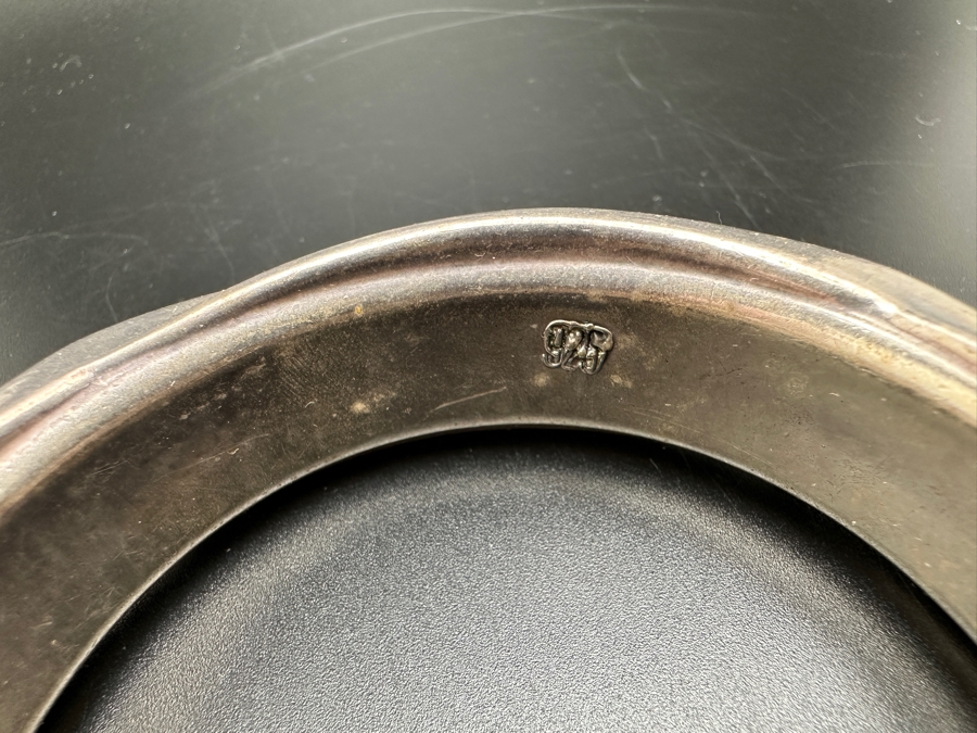 Sterling Silver Bangle Bracelet 3'W 56.4g [Photo 4]