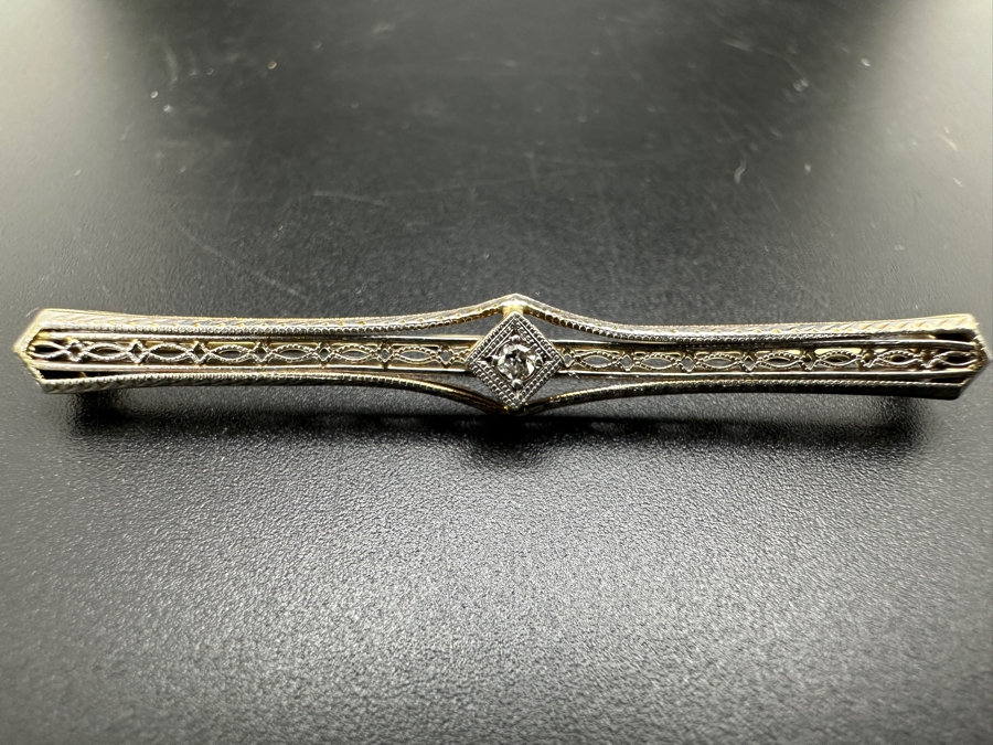 Vintage 14K Gold Pin Brooch 2.8g [Photo 2]
