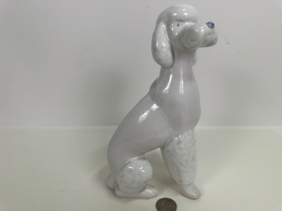 Mari Simmulson (1911-2000, Sweden) White Poodle Ceramic Figurine For Upsala Ekeby 8.5H [Photo 2]