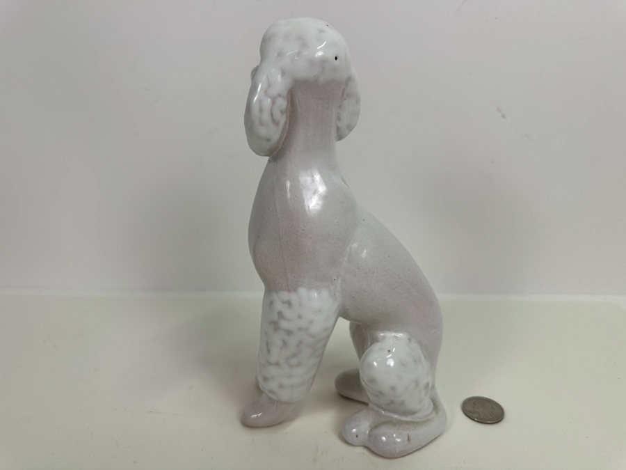 Mari Simmulson (1911-2000, Sweden) White Poodle Ceramic Figurine For Upsala Ekeby 8.5H [Photo 3]