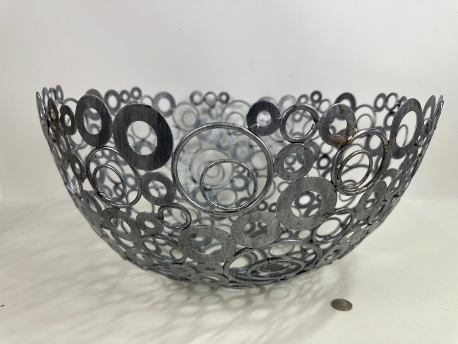Large Welded Circles Centerpiece Bowl 19W X 9H [Photo 3]