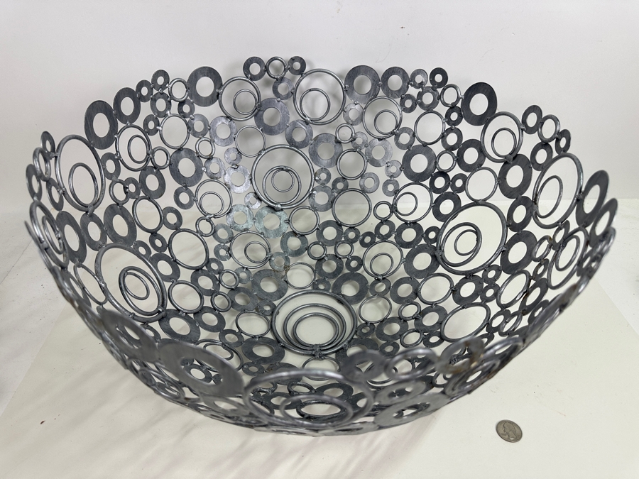 Large Welded Circles Centerpiece Bowl 19W X 9H [Photo 4]