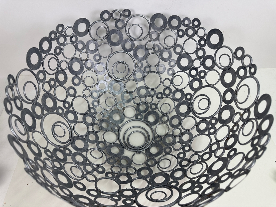 Large Welded Circles Centerpiece Bowl 19W X 9H [Photo 5]