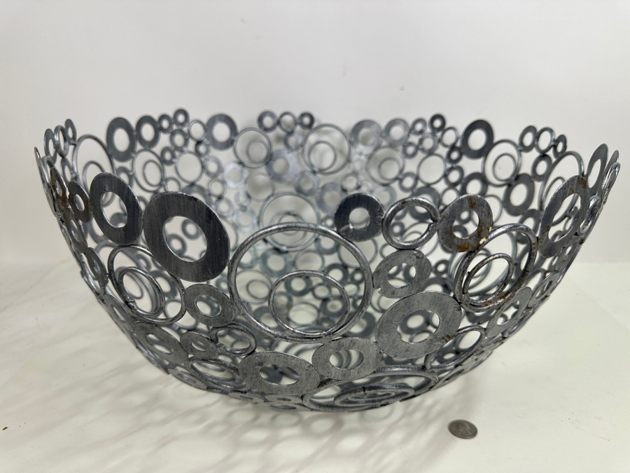 Large Welded Circles Centerpiece Bowl 19W X 9H [Photo 2]
