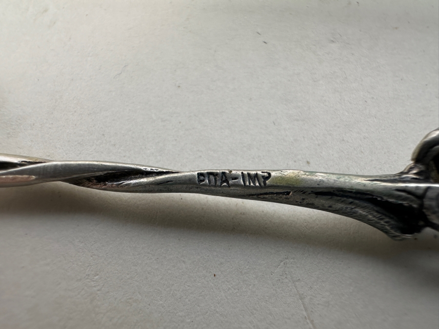 Swedish Sterling Silver Spoons Set With Tongs Folke Sundbergs 111g [Photo 6]