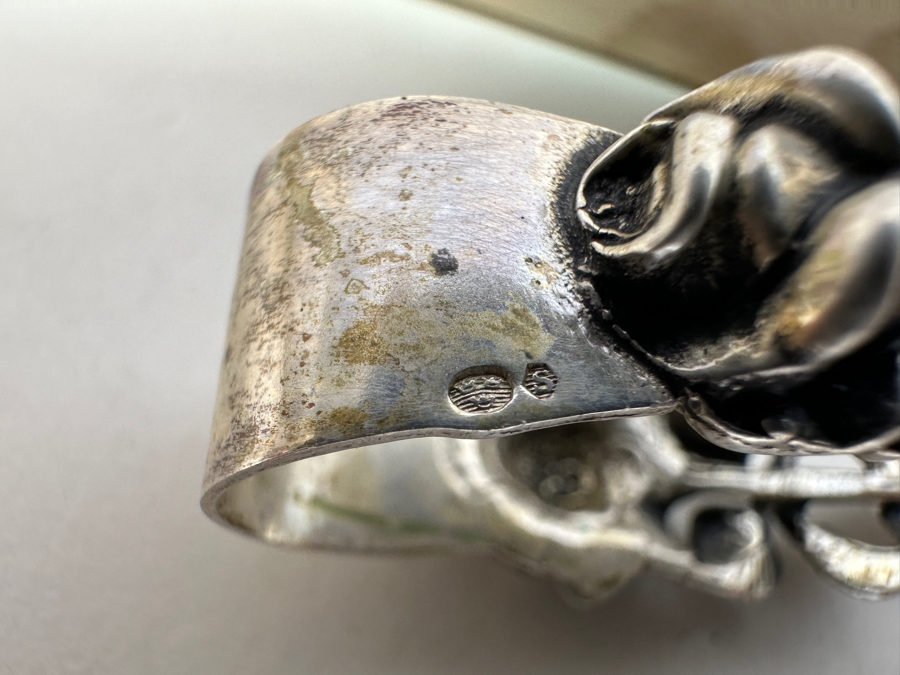 Swedish Sterling Silver Spoons Set With Tongs Folke Sundbergs 111g [Photo 5]