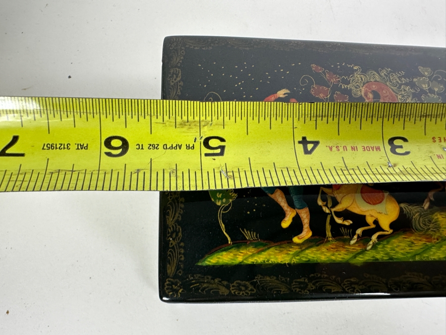 (3) Vintage Hand Painted Russian Wooden Lacquer Boxes [Photo 12]