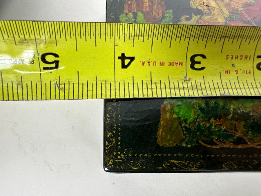 (3) Vintage Hand Painted Russian Wooden Lacquer Boxes [Photo 14]