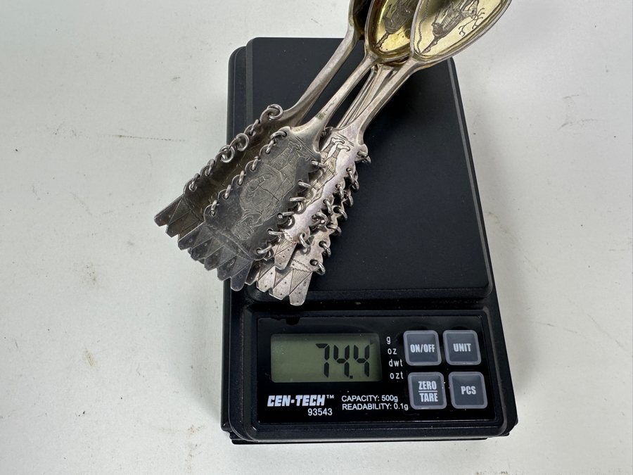 Vintage Swedish Sterling Silver Spoons Set Hallmarked 74.4g [Photo 10]
