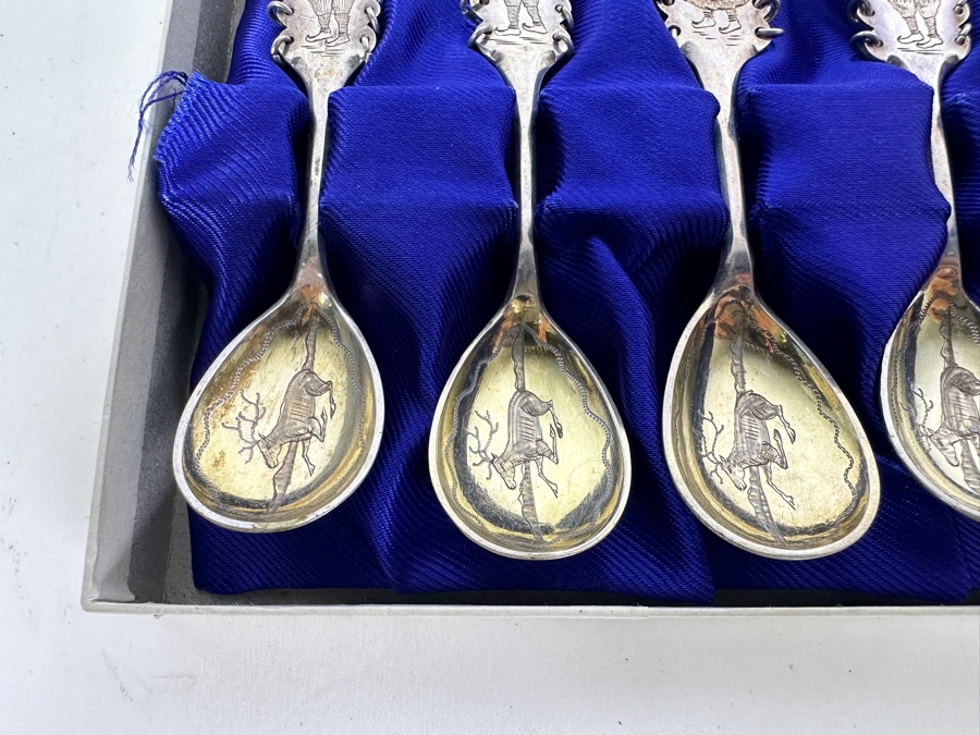 Vintage Swedish Sterling Silver Spoons Set Hallmarked 74.4g [Photo 6]