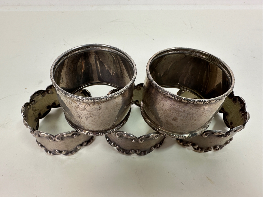 (5) Sterling Silver Napkin Rings 93.1g [Photo 2]