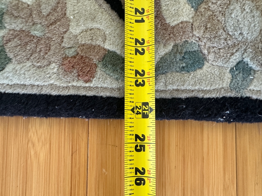 Small Hand Knotted Chinese Wool Rug 39 X 24 [Photo 5]