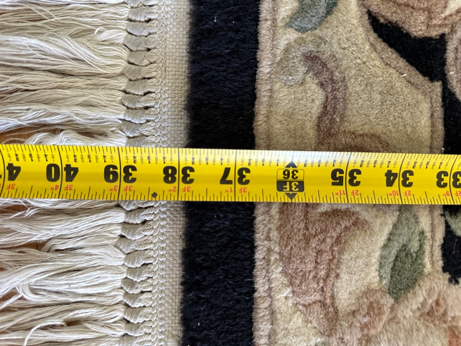 Small Hand Knotted Chinese Wool Rug 39 X 24 [Photo 4]