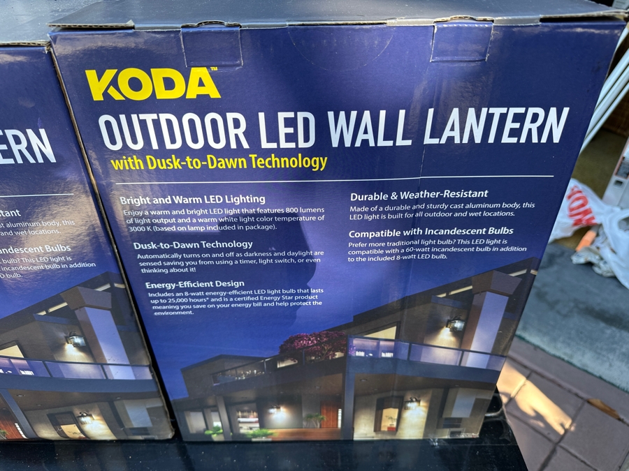 Pair Of New Koda Outdoor LED Wall Lanterns [Photo 2]