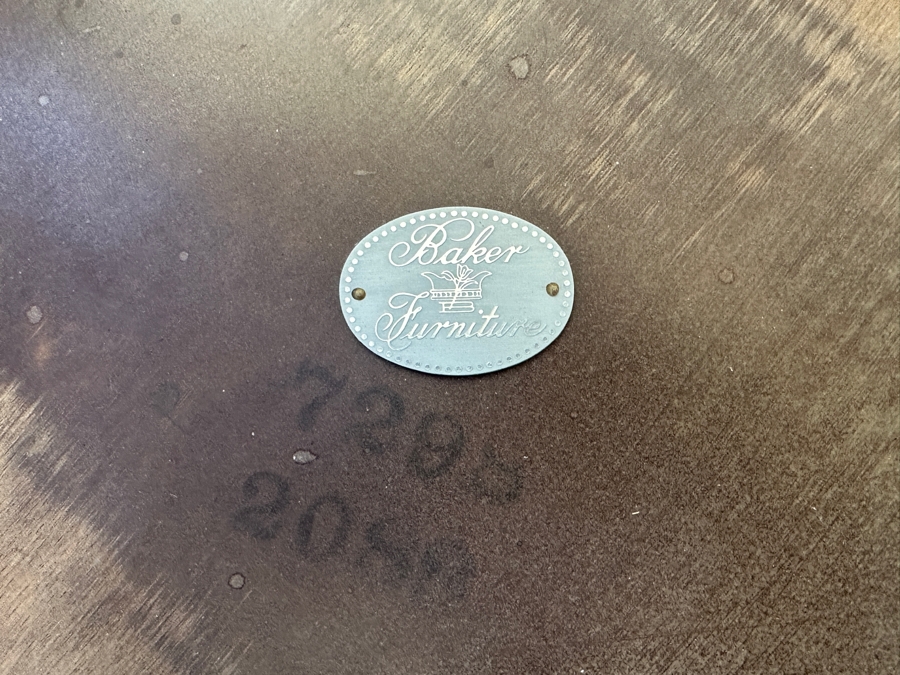 Vintage Baker Furniture Burled Walnet Barley Twist Legs Side Table 21.5W X 18H [Photo 7]