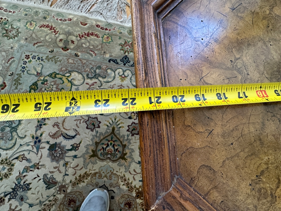 Vintage Baker Furniture Burled Walnet Barley Twist Legs Side Table 21.5W X 18H [Photo 8]