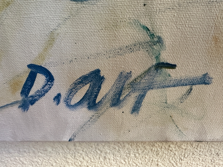 Original Bouquet Of Flowers Painting On Canvas Signed Lower Left Signature Illegible 48 X 48 [Photo 6]