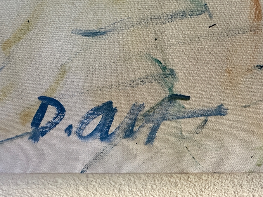 Original Bouquet Of Flowers Painting On Canvas Signed Lower Left Signature Illegible 48 X 48 [Photo 7]