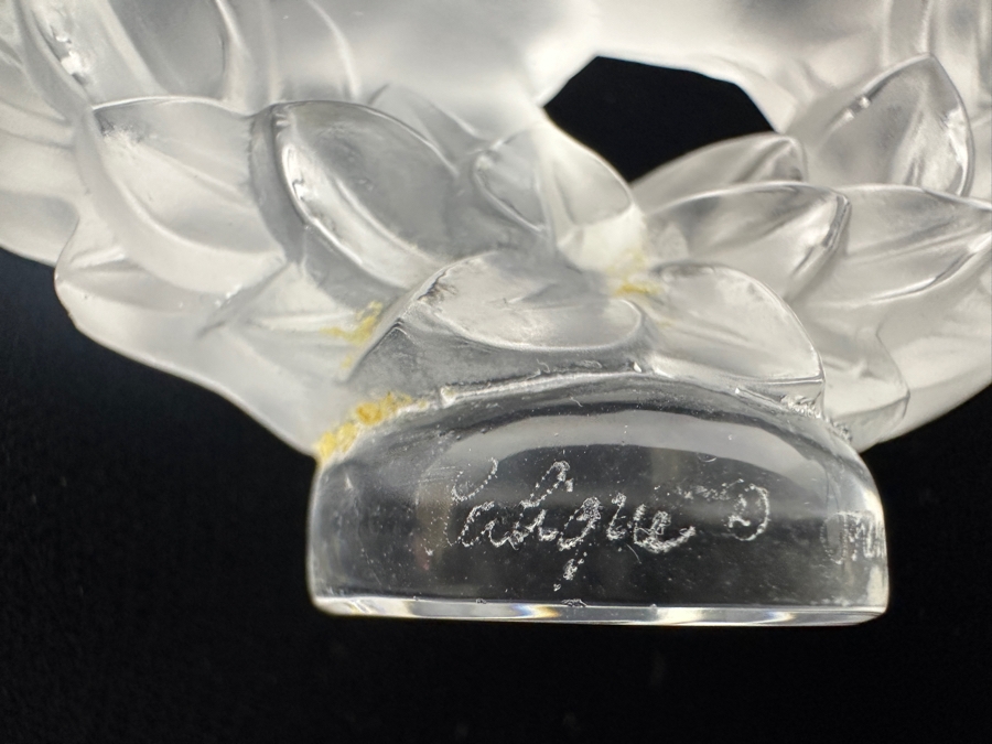 Lalique France Pax Dove In Wreath 3.25H [Photo 3]