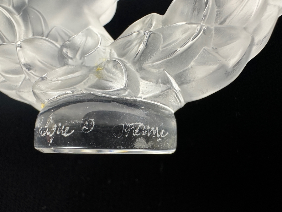 Lalique France Pax Dove In Wreath 3.25H [Photo 4]