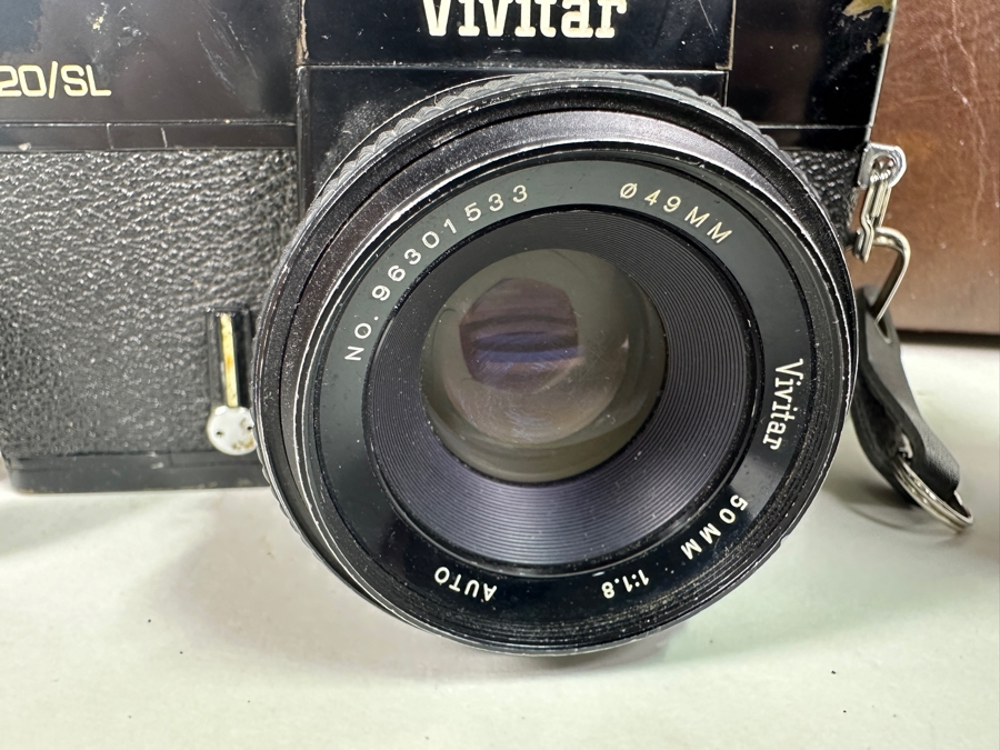 Vintage Vivitar 220/SL Film Camera With Vivitar 135mm & 50mm Lenses, Flash & Camera Bag [Photo 4]