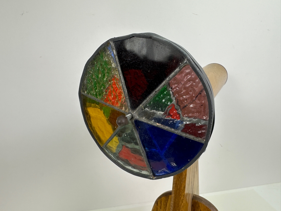 Freestanding Wood & Glass Kaleidoscope 15W X 17H [Photo 3]