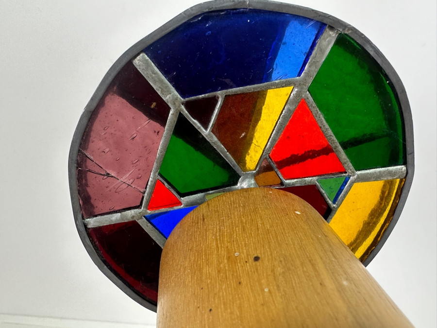 Freestanding Wood & Glass Kaleidoscope 15W X 17H [Photo 4]