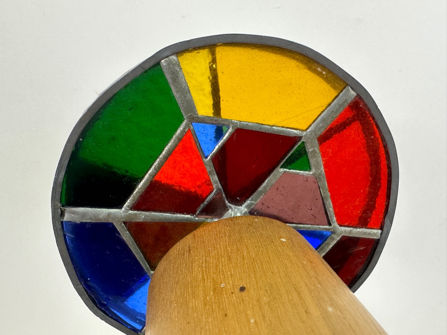 Freestanding Wood & Glass Kaleidoscope 15W X 17H [Photo 5]